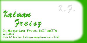 kalman freisz business card